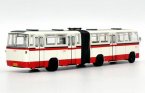 Red-White NO.120 1:64 Diecast Beijing Articulated Bus Model