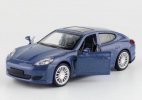 White / Blue 1:43 Scale Kids Diecast Porsche Panamera S Toy