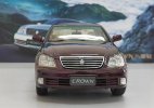 Silver / Wine Red 1:18 Scale Diecast 2005 Toyota Crown Model