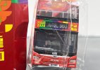 Mini Scale Red KMB Plastic MAN Double Decker Bus Model