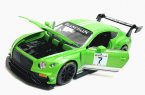 Green NO.7 Kids 1:32 Scale Diecast Bentley Continental GT3 Toy