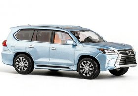 1:64 Scale Blue / Gray / Golden Diecast 2016 Lexus LX570 Model