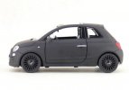 1:36 Scale Kids Matte Black Diecast Fiat 500 Car Toy