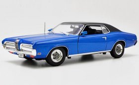 Welly 1:18 Scale Blue Diecast 1970 Mercury Cougar XR7 Model