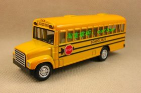 Yellow Alloy Made Kids School Toy Bus