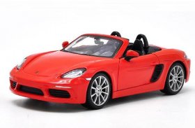 1:24 Scale Red Bburago Diecast Porsche 718 Boxster Model