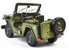 Army Green Large Size Vintage Tinplate Army Jeep Model