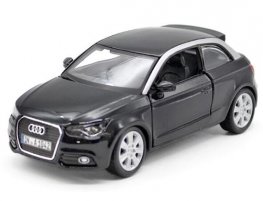 Black / Red 1:24 Scale Bburago Diecast Audi A1 Model