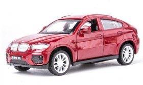 1:43 Scale Kids White / Red Diecast BMW X6 Toy