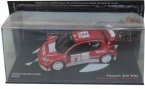 Red 1:43 Scale IXO Diecast 2003 Peugeot 206 WRC Model