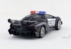 Police 1:32 Black / Blue / Red Diecast Lamborghini Veneno Toy