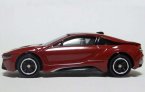 1:61 Scale Kids Wine Red Tomica Diecast BMW I8 Toy