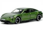 1:64 Scale Green Diecast Porsche Taycan Turbo S Model