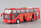 Red Portugal Football Team Painting Kids Diecast Coach Bus Toy