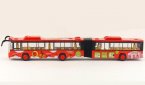 Kids Red / Yellow / Blue Diecast Articulated Bus Toy