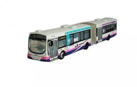 1:76 Scale White CORGI Brand Articulated Design Bus Model
