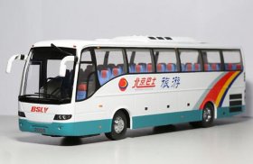 White 1:42 Scale Diecast Volvo 9700 Silver Bus Model