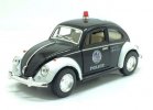 Kids Black-White 1:36 Scale Police Theme Diecast 1967 VW Beetle