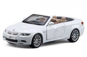 1:32 Scale Bburago White Diecast 2009 BMW M3 Cabriolet Model