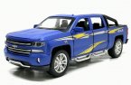 Red / Blue / Gray Diecast Chevrolet Silverado Pickup Truck Toy