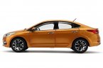 1:18 Scale Orange / White Diecast Hyundai Verna Model