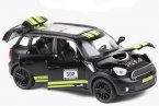 Kids Matte Black 1:32 Scale Diecast Mini Cooper Countryman Toy