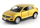 Blue / Golden 1:36 Scale Kids Diecast VW T-ROC SUV Toy