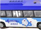 Pull-back Function Kids Sky Blue Doraemon Theme City Bus Toy