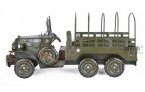 Army Green Vintage Large Size Tinplate Army Jeep Truck Model