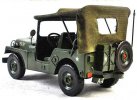 Medium Size Army Green Vintage Tinplate 1942 Army Jeep Model