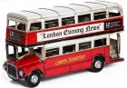 Red-White 12 Inch NO.12 Retro London Double Decker Bus Model