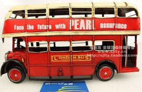 Retro Style 1:12 Scale Classical Red Double Decker London Bus