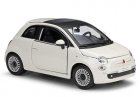 1:24 Scale White Bburago Diecast Fiat 500 Model