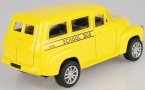 Kids Bright Yellow Pull-Back Function Die-Cast School Bus Toy