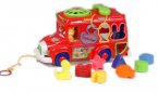 NO.829 Orange / Red / Green Kids Educational Cartoon School Bus