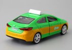 1:43 Scale Green Kids Diecast 2016 Hyundai Elantra Taxi Car Toy