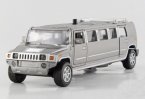 White / Silver / Black Kids 1:38 Scale Diecast Hummer Toy