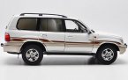 White / Dark Green Diecast Toyota Land Cruiser LC100 SUV Model