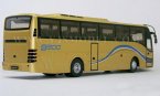 1:42 Scale White / Golden Diecast Volvo 9300 Silver Bus Model