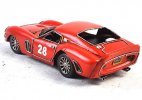 Red Medium Scale Handmade Vintage Tinplate Jaguar E-Type