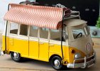 Blue / Red Medium Scale Tinplate VW Motor Homes Bus Model