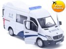 White-Blue Kids 1:36 Police Diecast Mercedes-Benz Sprinter Toy