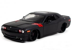 1:24 Scale Matte Black Diecast 2008 Dodge Challenger SRT Model