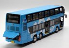 Blue 1:43 Scale Diecast Foton AUV Double Decker Bus Model