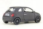 1:36 Scale Kids Matte Black Diecast Fiat 500 Car Toy