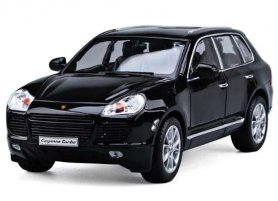 Black 1:18 Scale Welly Diecast Porsche Cayenne Turbo Model