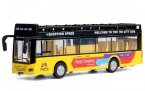 Yellow / White / Red / Blue Kids Die-Cast Double Decker Bus Toy