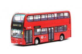 1:76 Scale Red CMNL Enviro400H First London Double Decker Bus