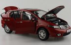 Red 1:18 Scale 2014 Diecast Honda CITY Model