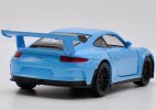 Kids 1:36 Scale Welly Blue Diecast 2016 Porsche 911 GT3 RS Toy